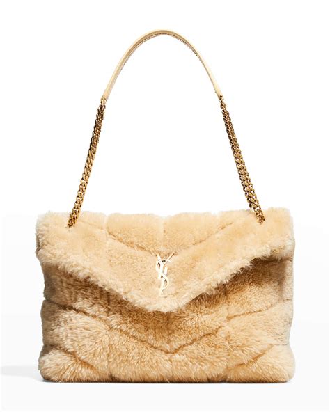 ysl shearling puffer bag|ysl puffer bag small.